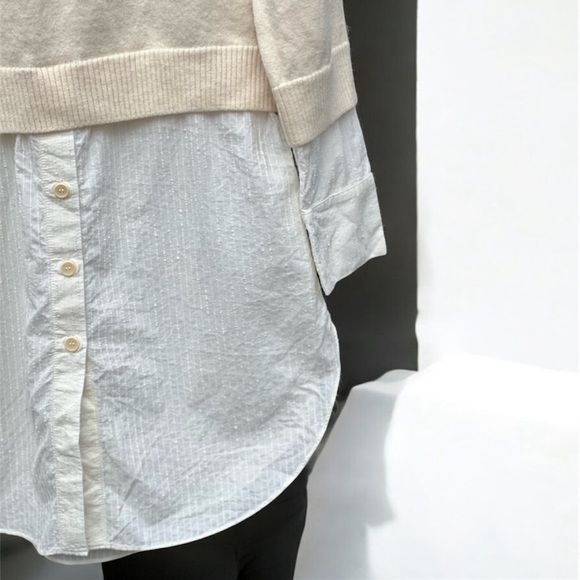 COS Scandi White/Cream Sweater Shirt Dress - Picture 4 of 10